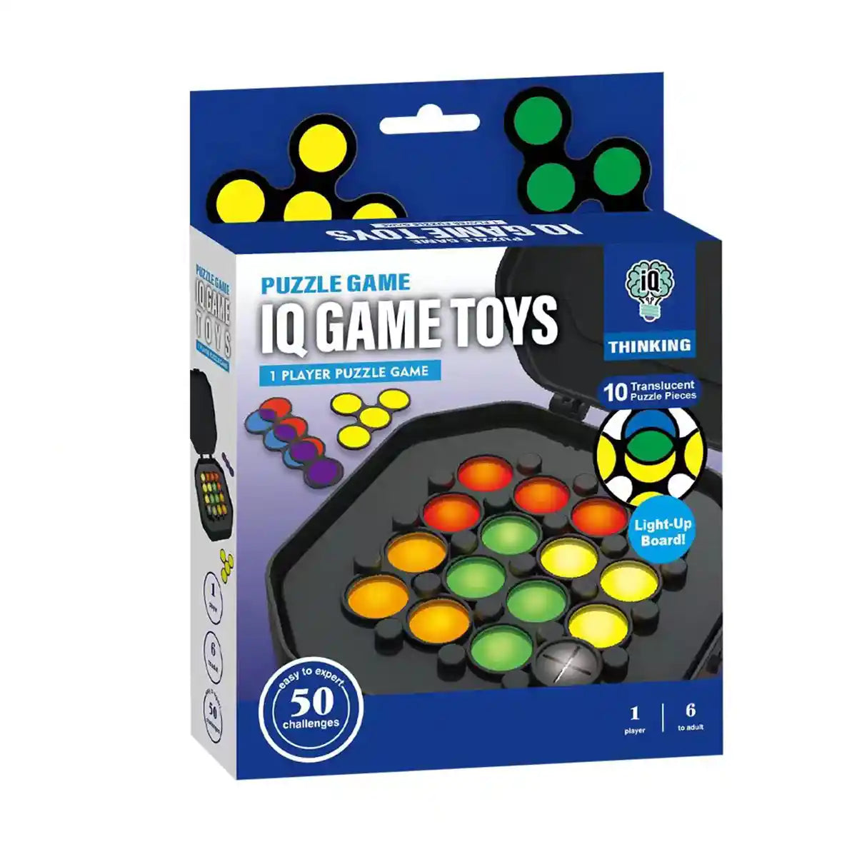 IQ Game Toys – Light-Up Puzzle Game (50 Challenges)