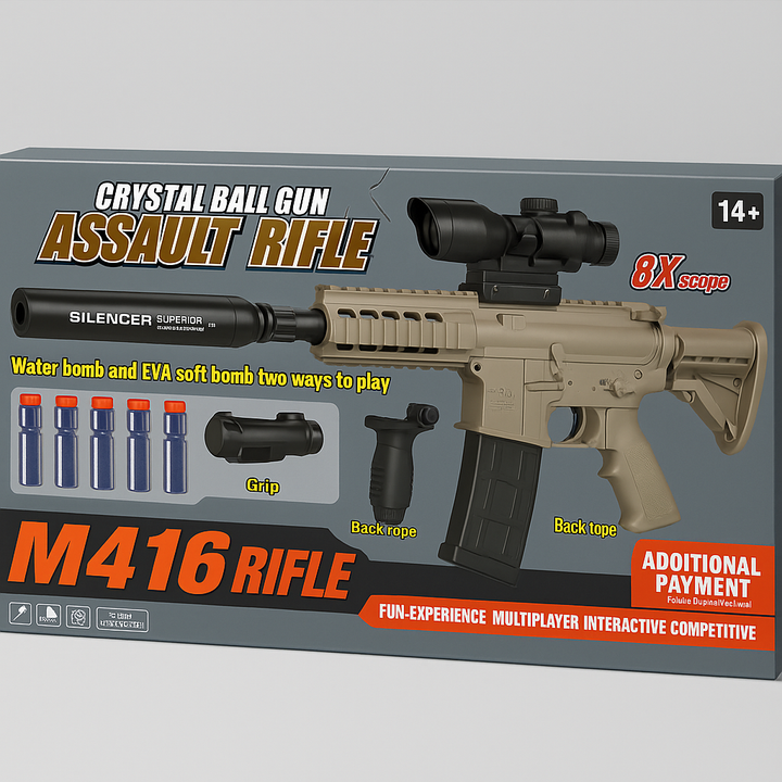 Crystal Ball Gun – 2-in-1 Assault Rifle Toy