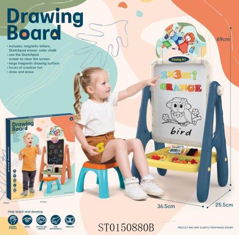 Drawing board with chair