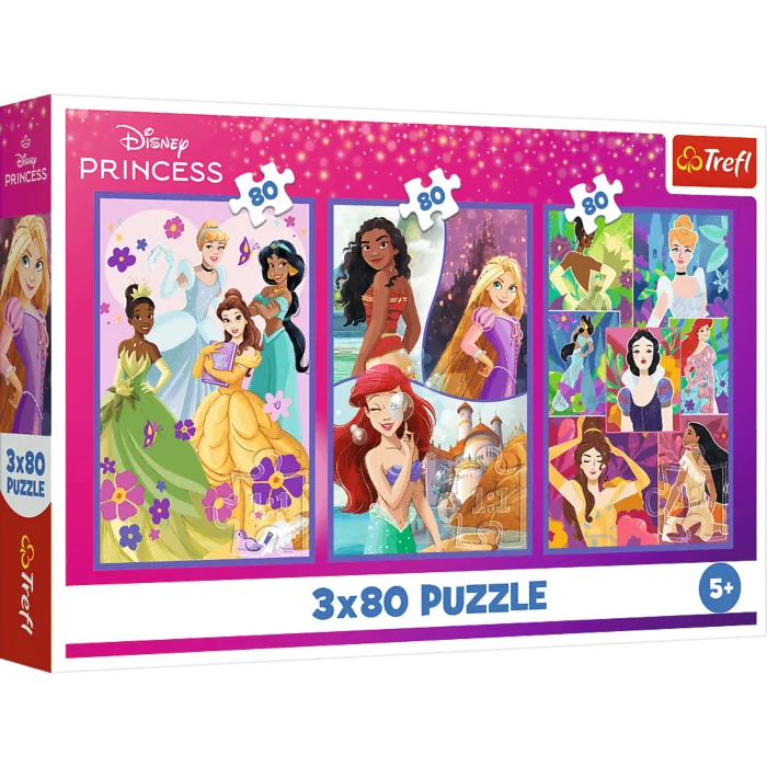 Disney Princess 3 x 80 Puzzle