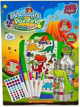 Dinosaurs Painting 2-in-1 – Water Bottle & Backpack Coloring Kit
