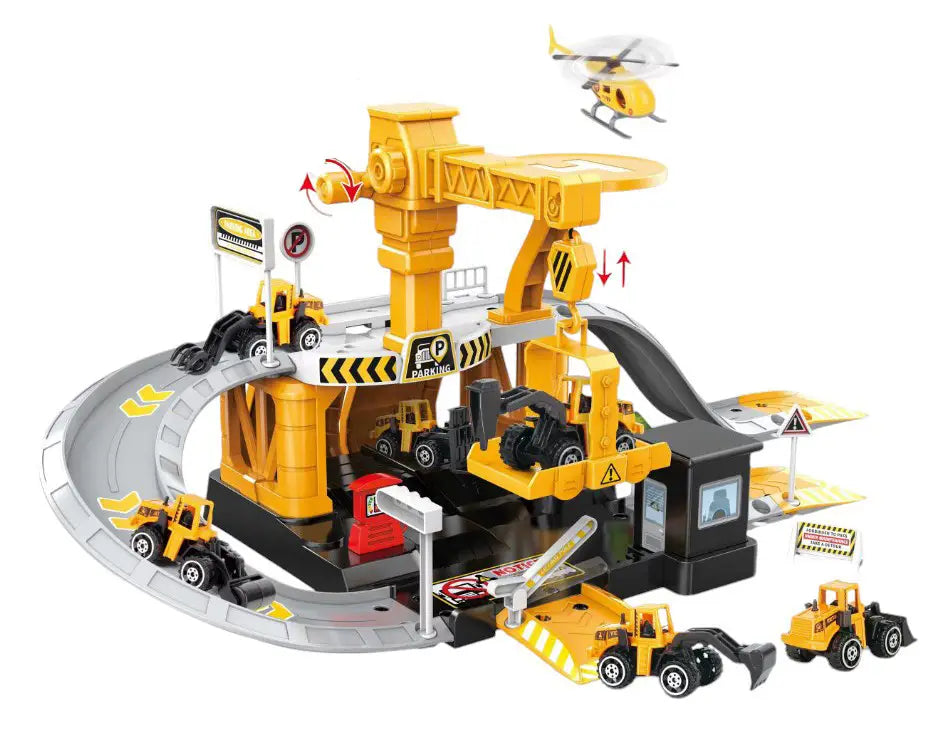 DIY Engineering Parking Lot – Alloy Car Set Construction Theme