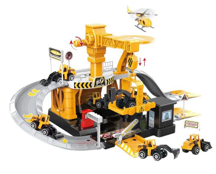 DIY Engineering Parking Lot – Alloy Car Set Construction Theme