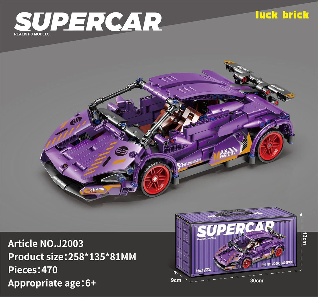 SUPERCAR – Realistic Models (Pull-Back Car, 470 PCS)