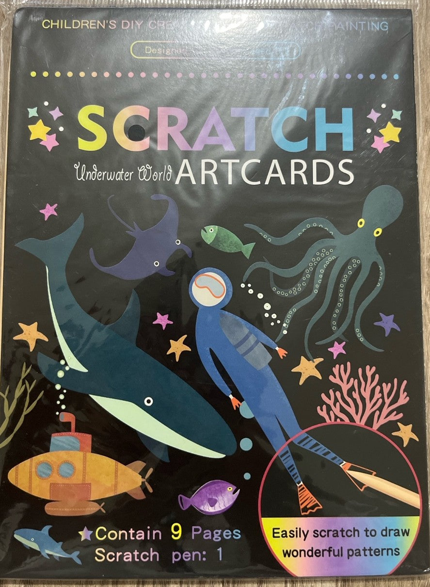 Scratch Art Cards – Underwater World Theme