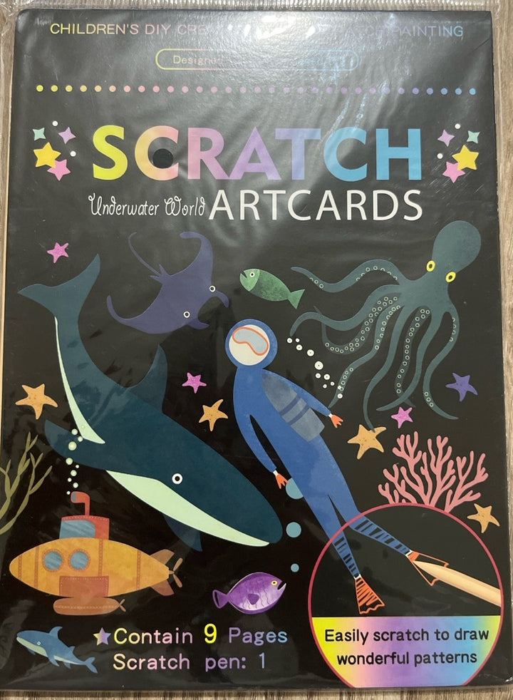 Scratch Art Cards – Underwater World Theme