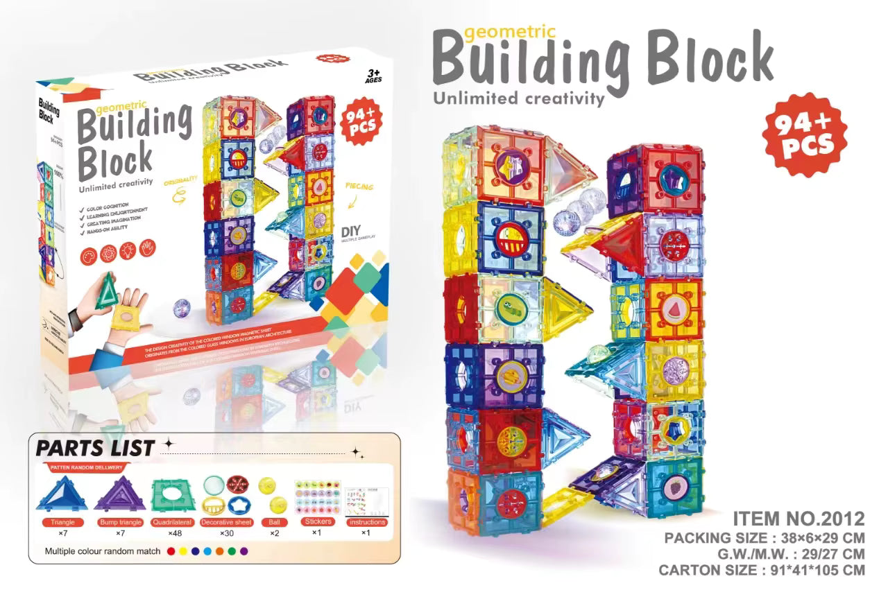 Geometric Building Block – Unlimited Creativity (94+ pcs)
