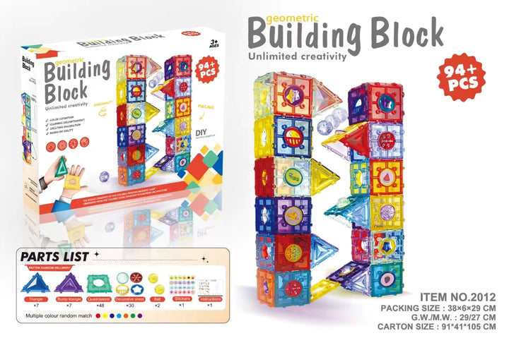 Geometric Building Block – Unlimited Creativity (94+ pcs)