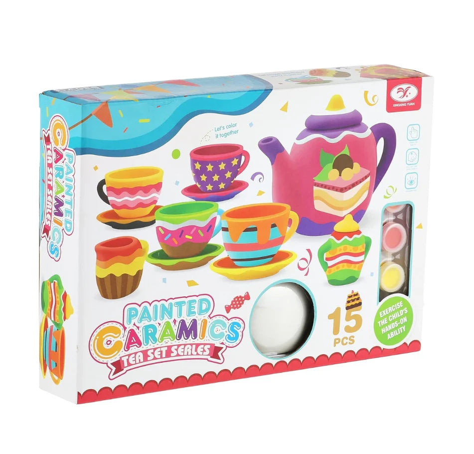 Painted Ceramics Tea Set Series (15 pcs)