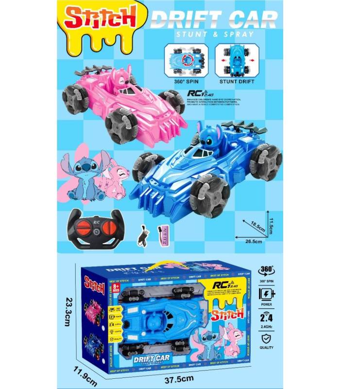 Stitch Drift Car – RC 2.4 GHz Stunt & Spray