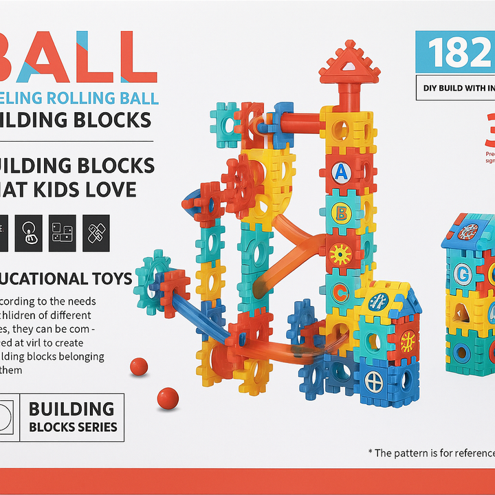 BALL Pipeline Rolling Ball Building Blocks (182 PCS)