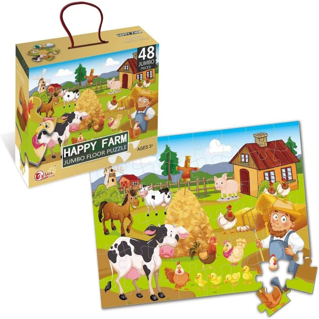 Happy Farm Jumbo Floor Puzzle – 48 Pieces