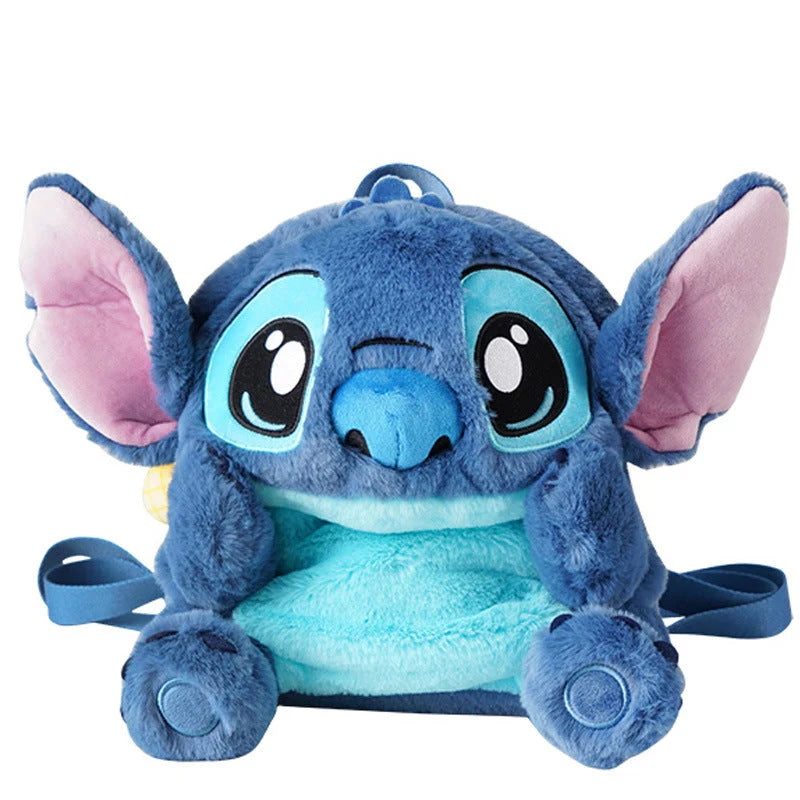 Blue Stitch Plush Toy Backpack