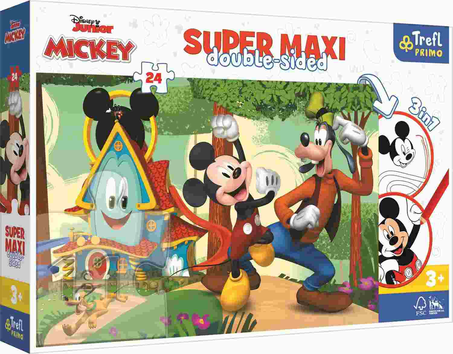 Disney Junior Mickey 3in1 Super Maxi Double Sided 24pcs