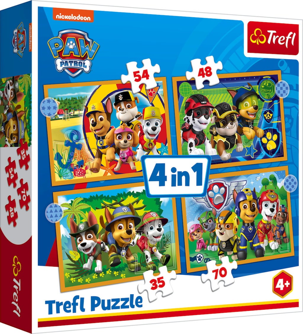 Paw Patrol 4in1 Trefl Puzzle